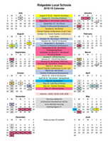 2018-19 School Calendar
