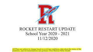 Rocket Restart Update as of November 12, 2020