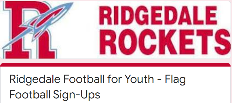 Ridgedale Football for Youth - Flag Football Sign-Ups
