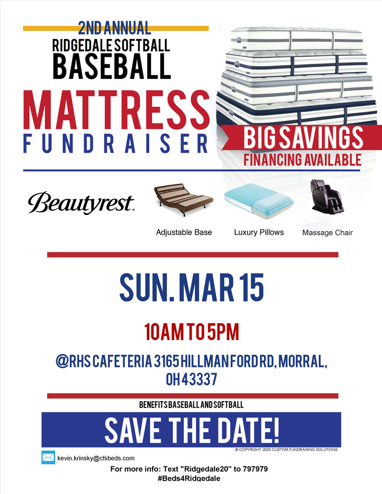 2nd Annual Softball/Baseball Mattress Fundraiser