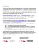 Letter from ODE/ODH