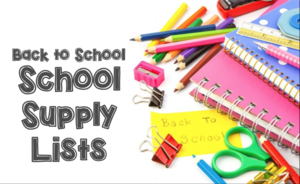 2020-2021 School Supply Lists