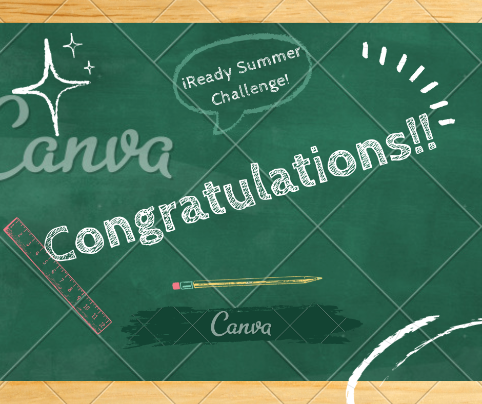 Congratulations with a chalkboard background