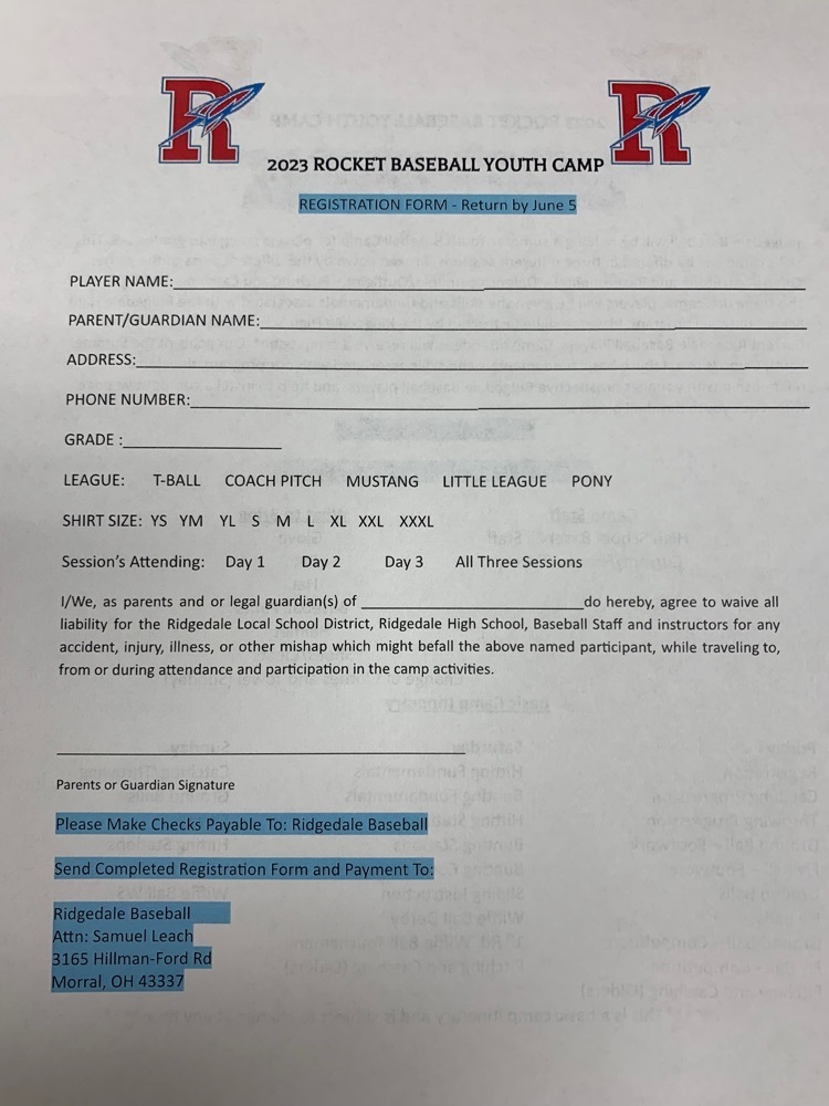 baseball camp registration